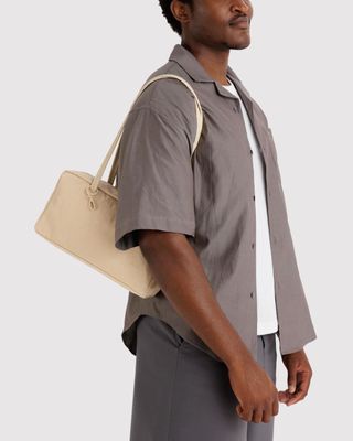 Baggu Nylon Bowler Bag Custard