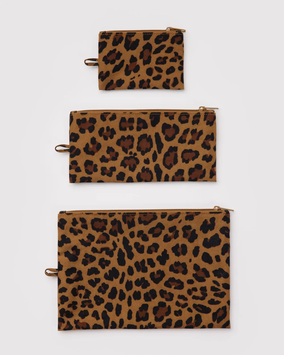 Baggu Flat Pouch Set Leopard