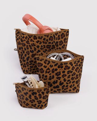 Baggu Go Pouch Set Leopard