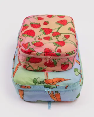 Baggu Large Packing Cube Set Carrots &amp; Berries