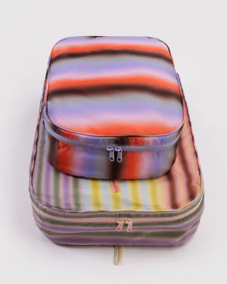 Baggu Large Packing Cube Set Gradient Stripes