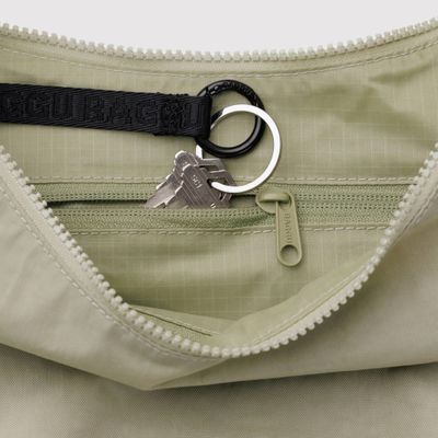 Baggu Medium Nylon Crescent Bag Celadon