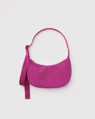 Baggu Small Nylon Crescent Bag Deep Fuchsia