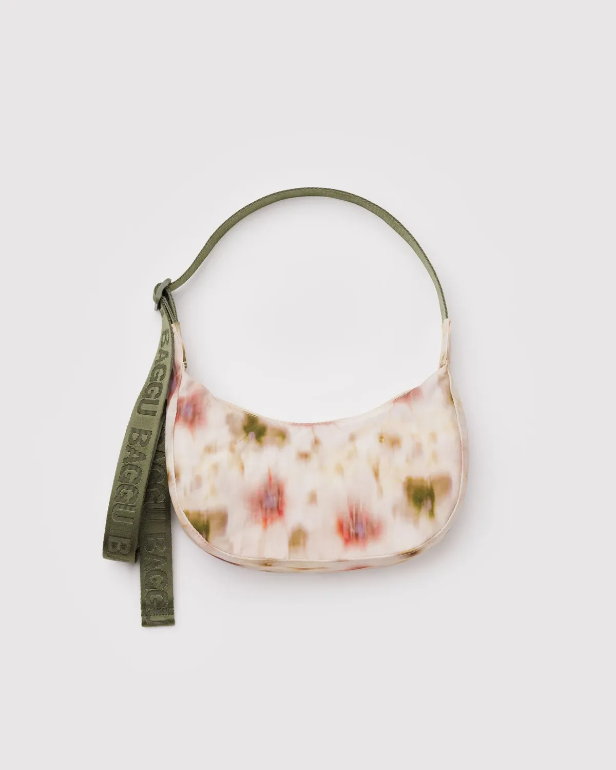 Baggu Small Nylon Crescent Bag Abstract Floral