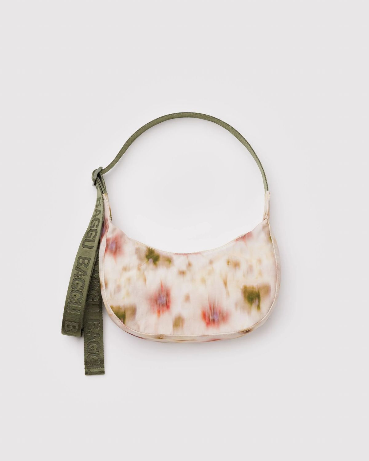 Baggu Small Nylon Crescent Bag Abstract Floral