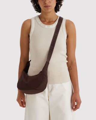Baggu Small Nylon Crescent Bag Coffee