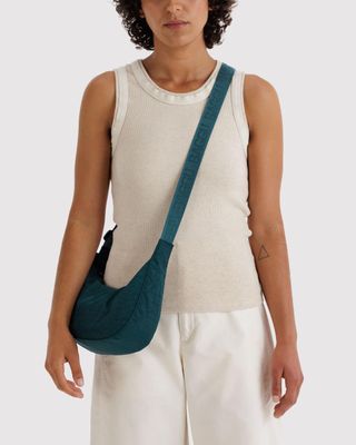 Baggu Small Nylon Crescent Bag Deep Sea
