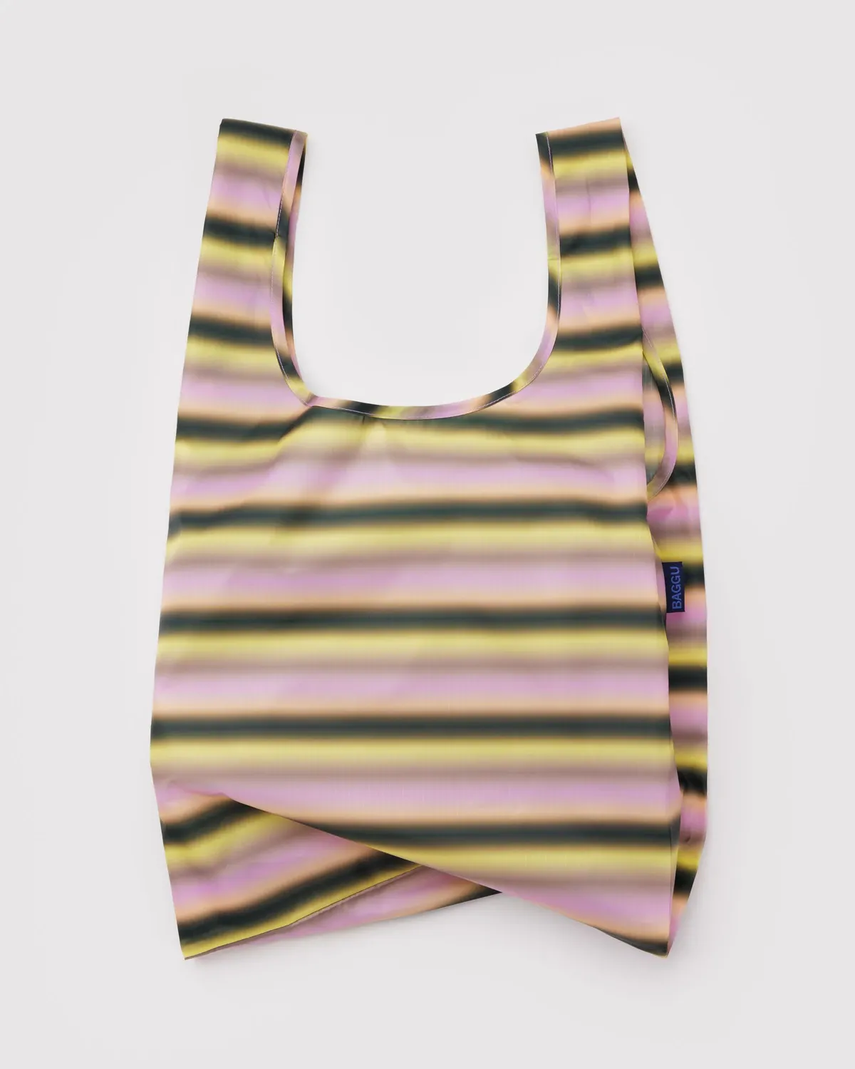 Baggu Reusable Bag Standard Gradient Stripe Pink &amp; Yellow
