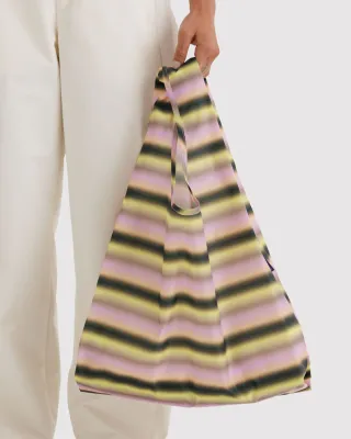 Baggu Reusable Bag Standard Gradient Stripe Pink &amp; Yellow