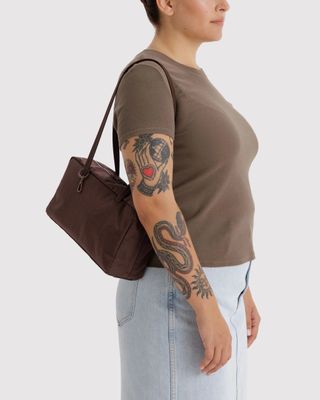 Baggu Nylon Bowler Bag Coffee