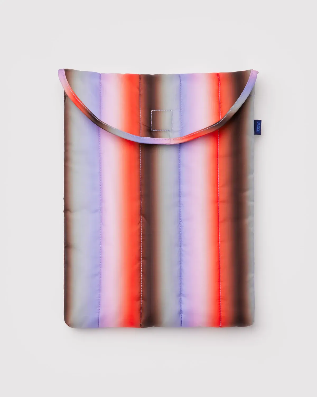 Baggu Puffy Laptop Sleeve Gradient Stripe Poppy &amp; Lilac 13"14"