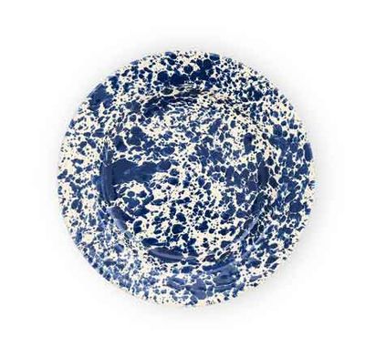 Splatter Dinner Plate Navy and Cream