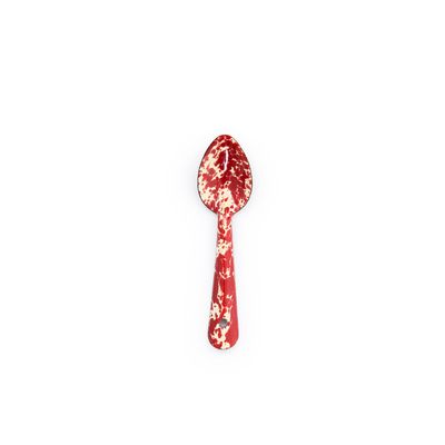 Splatter Small Spoon Burgundy and Cream