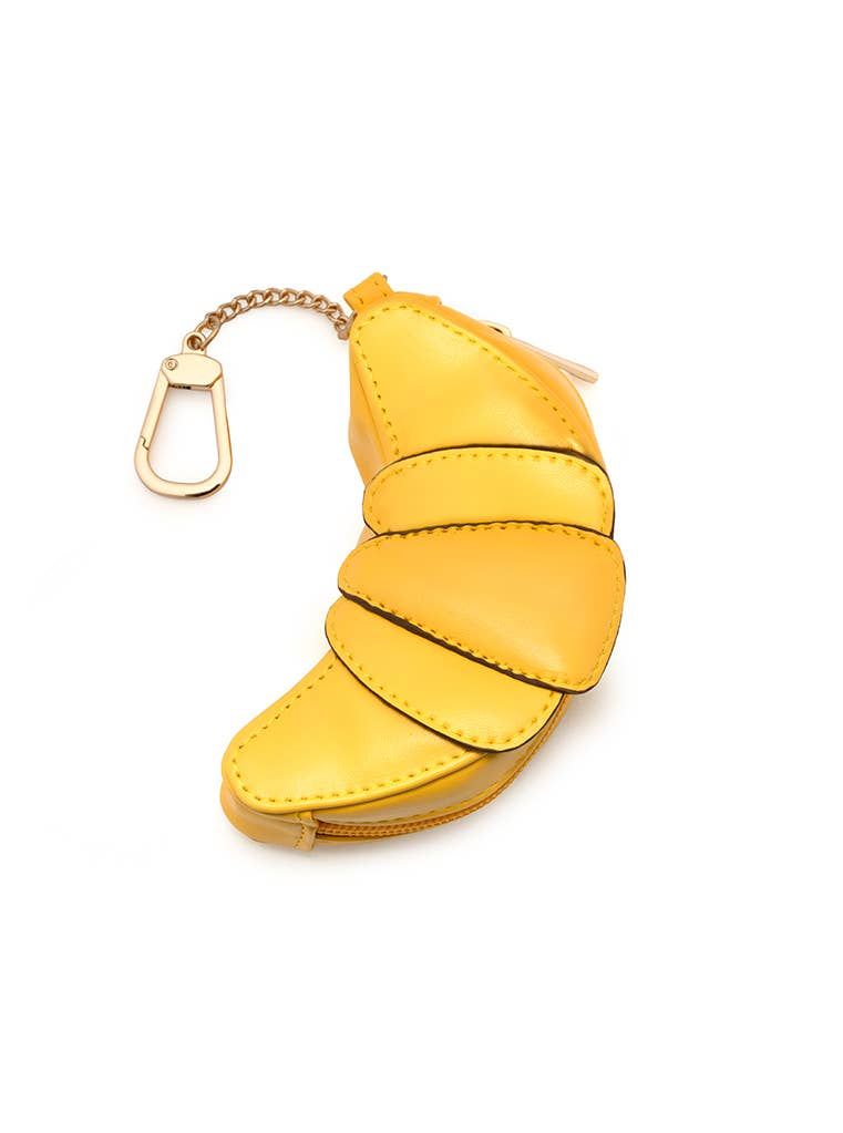 2-in-1 Bag Charm &amp; Reusable Bag Croissant Pastry