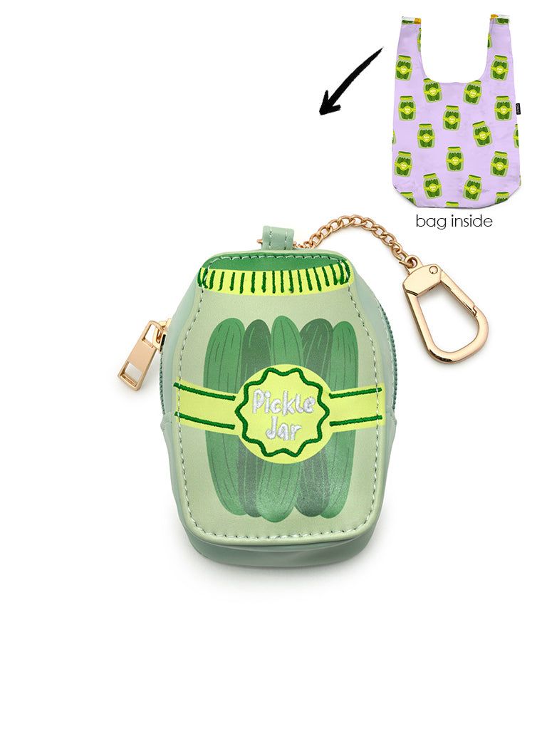 2-in-1 Bag Charm &amp; Reusable Bag Pickle Jar