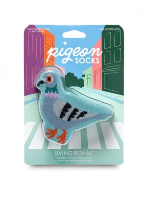 3D Crew Socks City Pigeon Sky Blue