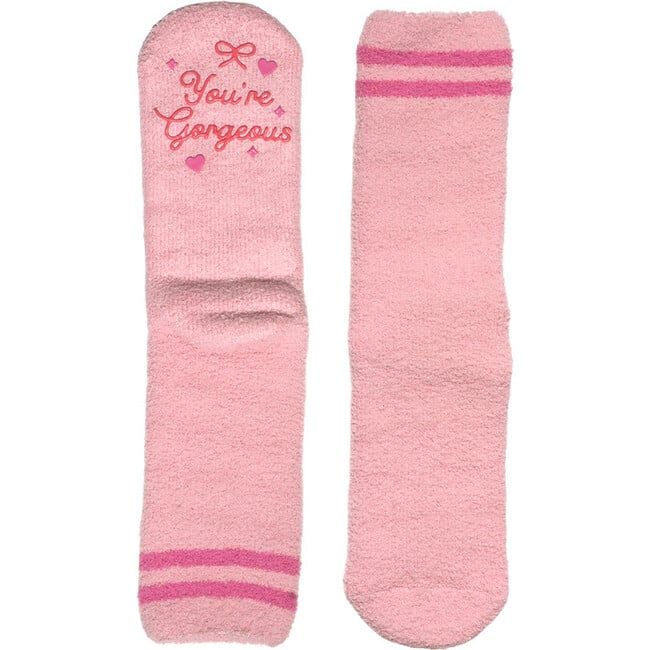 Fuzzy Crew Socks You're Gorgeous