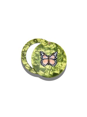 Pink Butterfly Compact Mirror