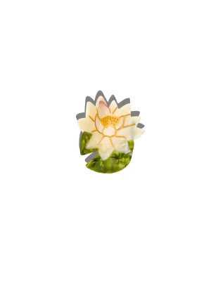 Hand-painted Lotus Claw Hair Clip | Eco-Friendly