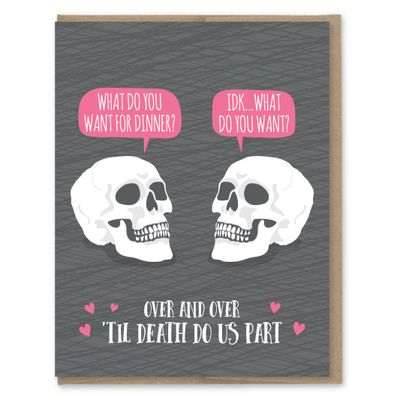 Dinner Until Death Skulls Card