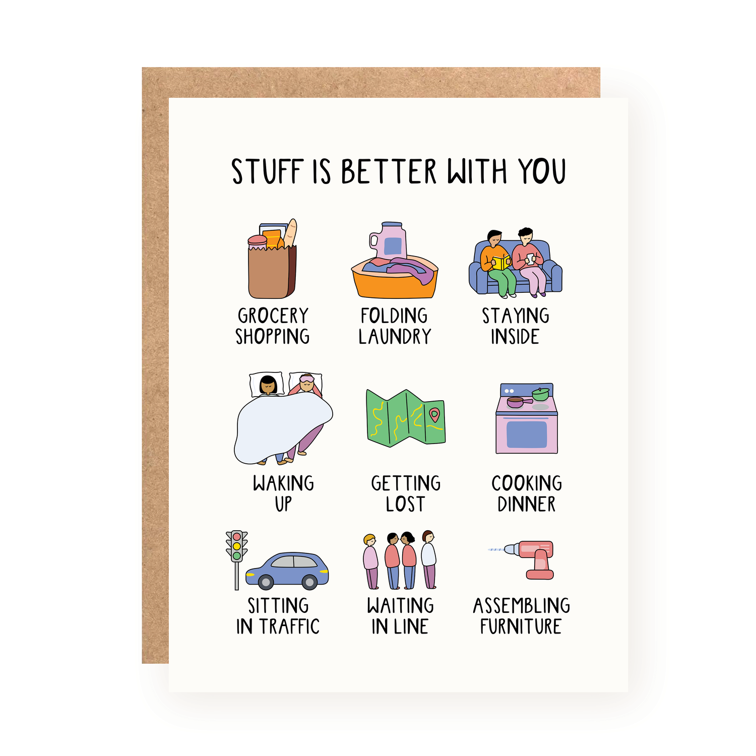 Stuff Is Better with You Valentine's Day Card