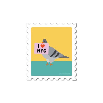 Nyc Pigeon Matte Vinyl Sticker
