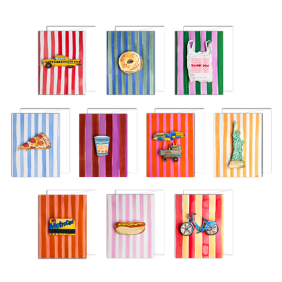 Taxi NYC Icons &amp; Stripes Collection Cards