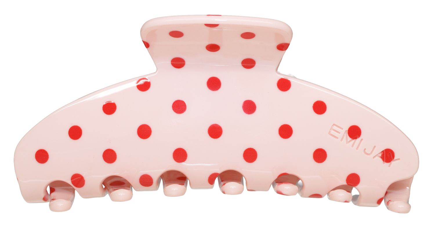 Big Effing Clip in Blush Polka Dot