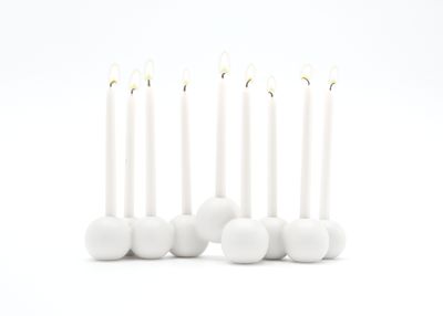Matte White Bubble Menorah