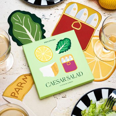 Caesar Salad Cocktail Napkins Set of 4