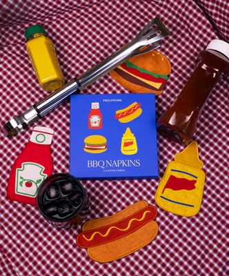 BBQ Cocktail Napkins Set Of 4