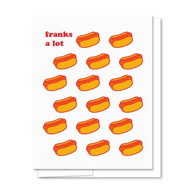 Franks A Lot - Risgraph Funny Thank You Card