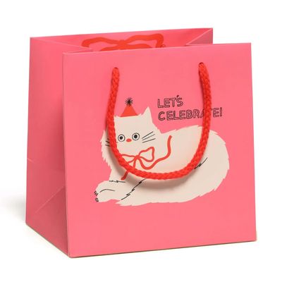 Hannah Bonn Gift Bag Let's Celebrate Cat Small