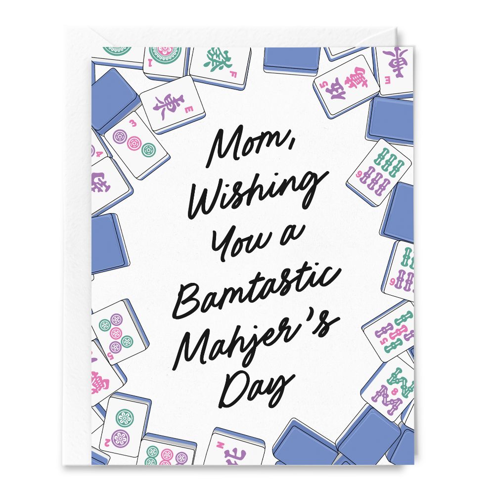 Wishing You A Happy Mahjer's Day Mahjong Mother's Day Card