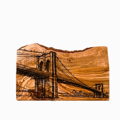 Olive Wood Rustic Chopping Board Brooklyn Bridge