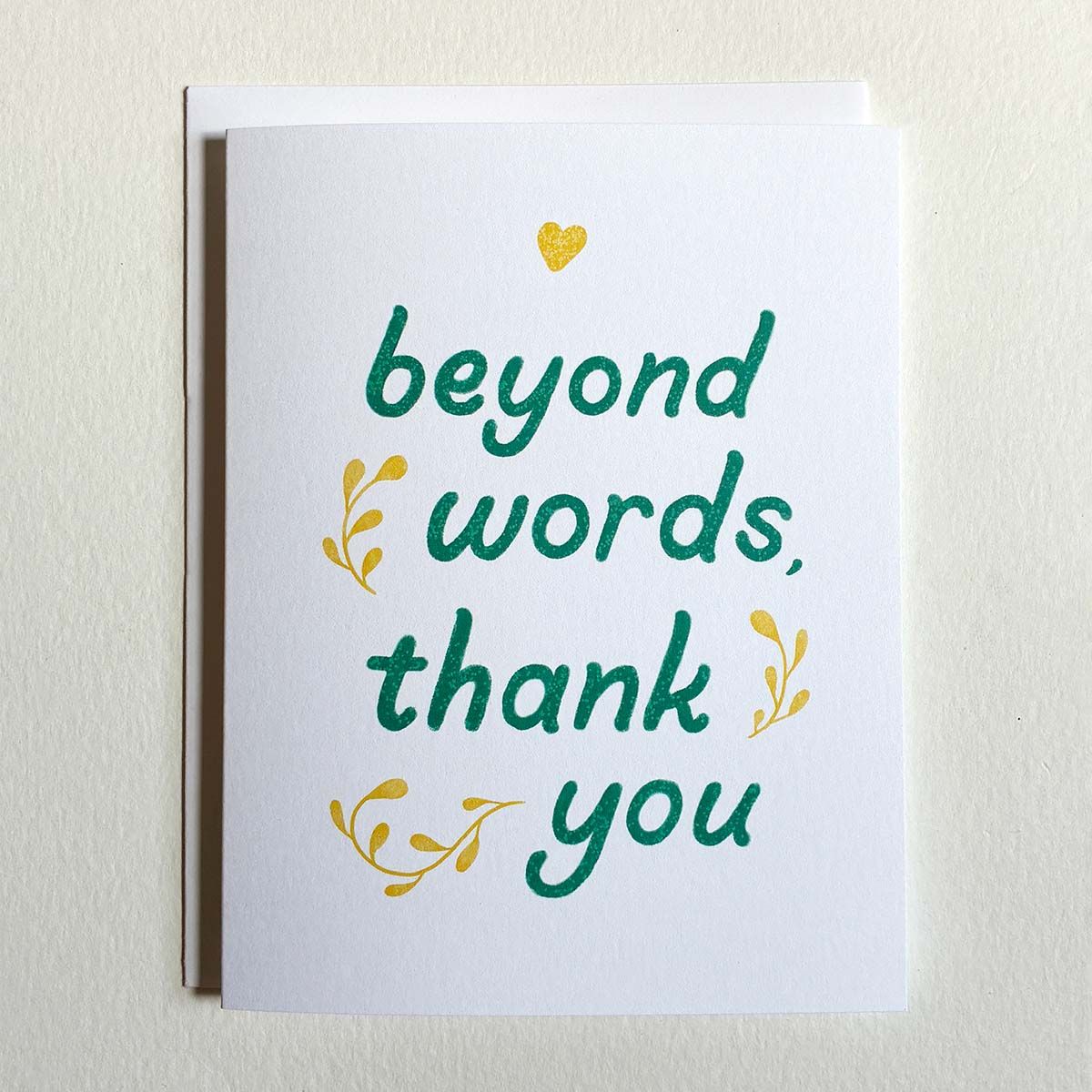 Beyond Words Thank You Card, Gratitude Card