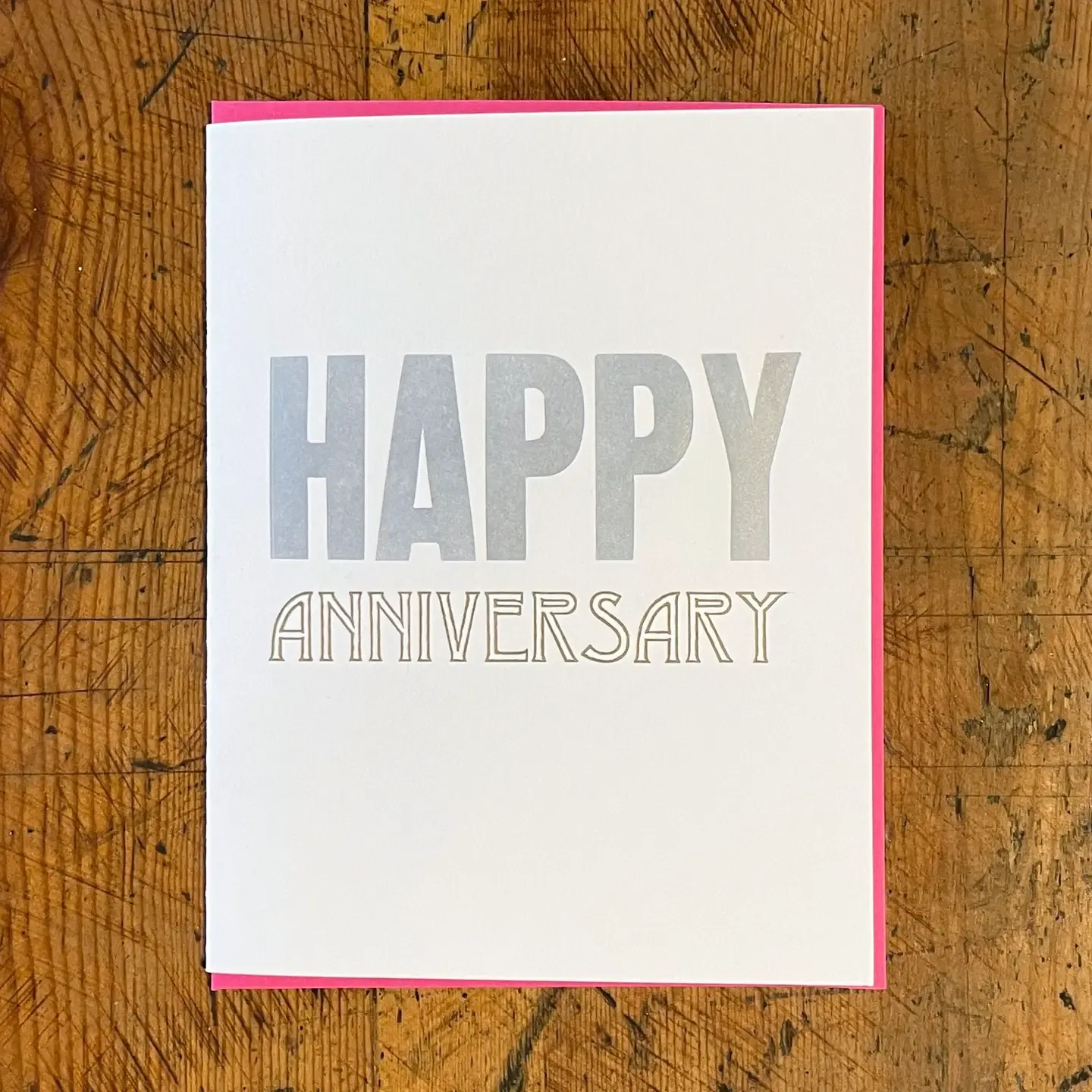 Happy Anniversary Letterpress Card