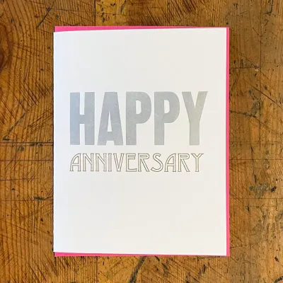 Happy Anniversary Letterpress Card
