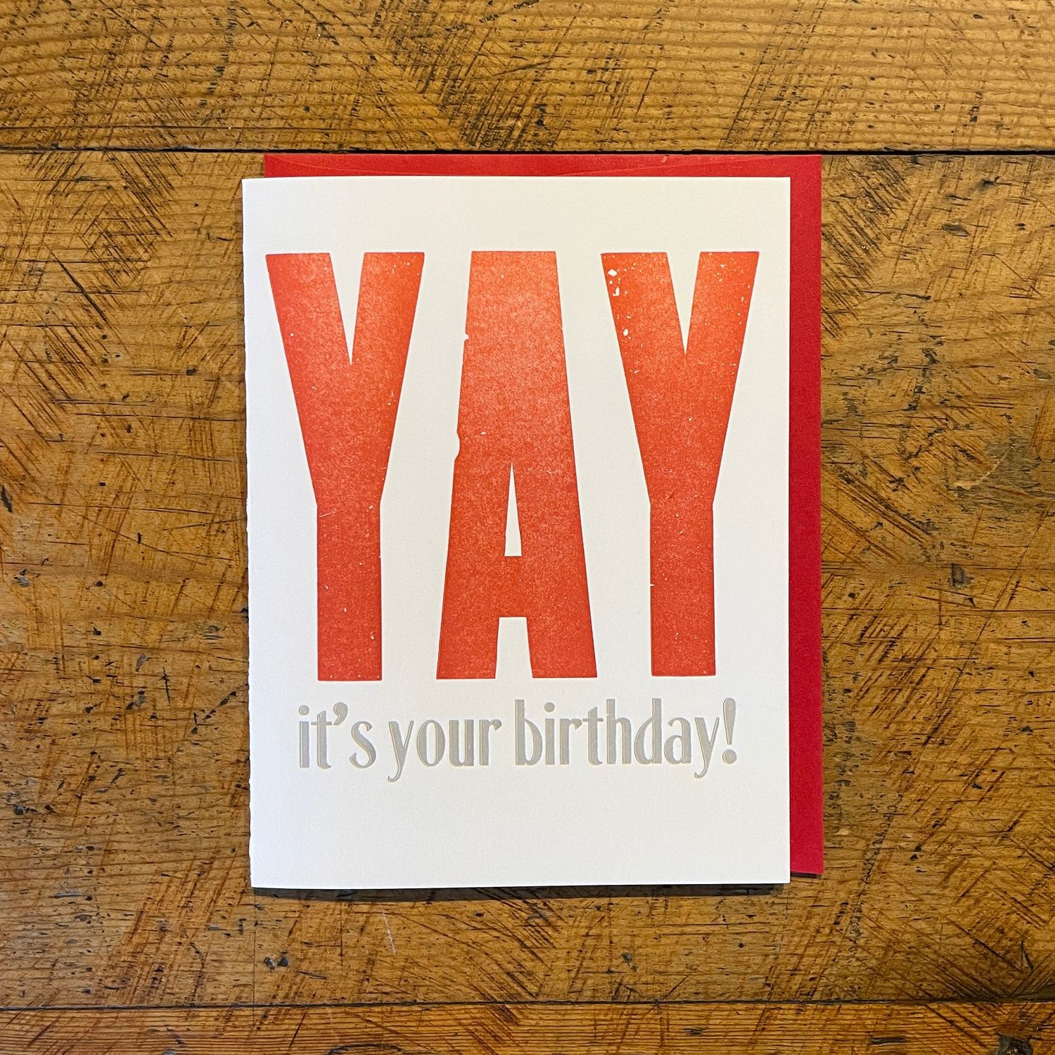 Yay It's Your Birthday Letterpress Card