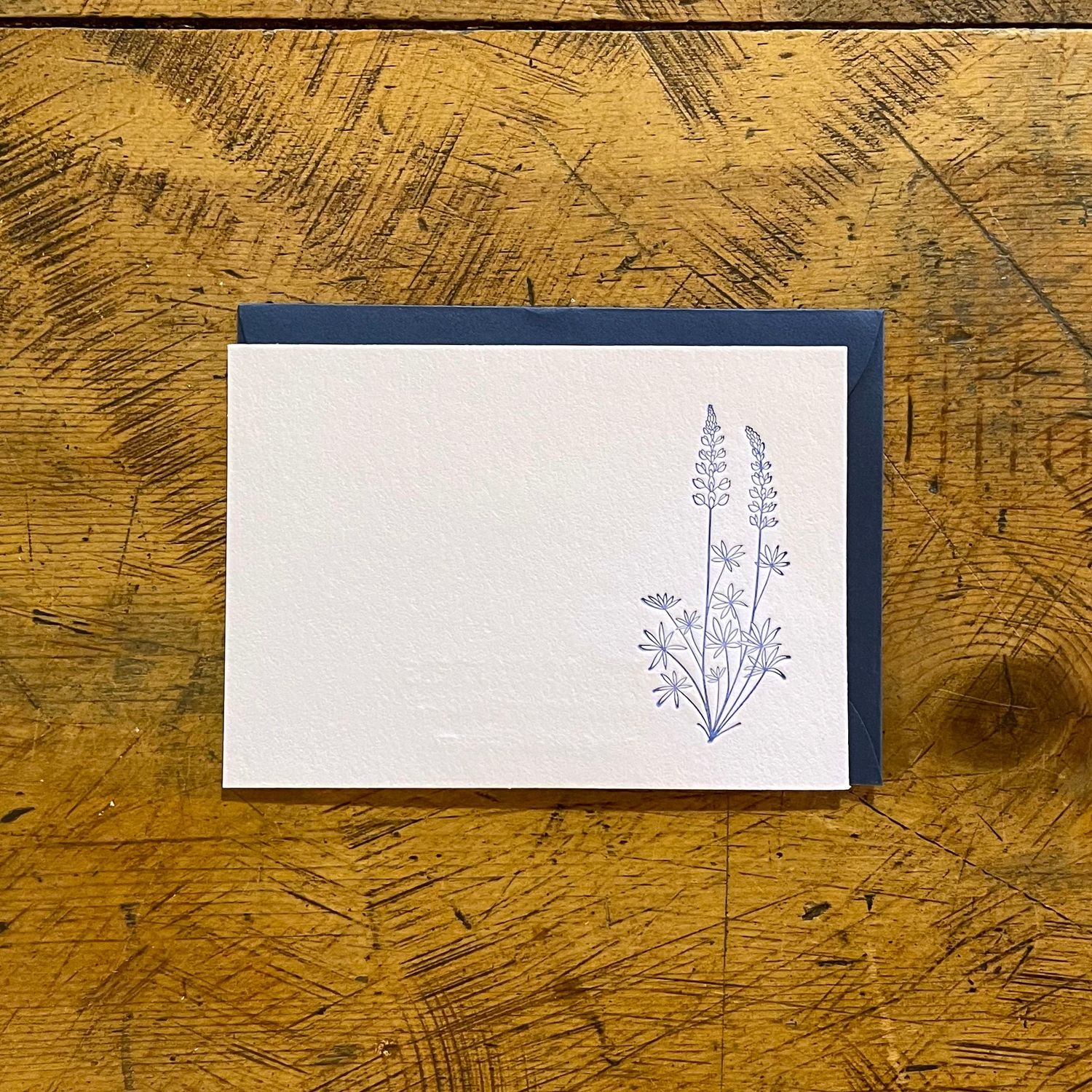 Lupine Letterpress Gift Enclosure Card
