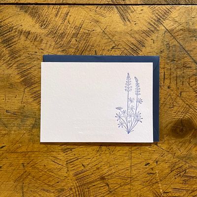 Lupine Letterpress Gift Enclosure Card