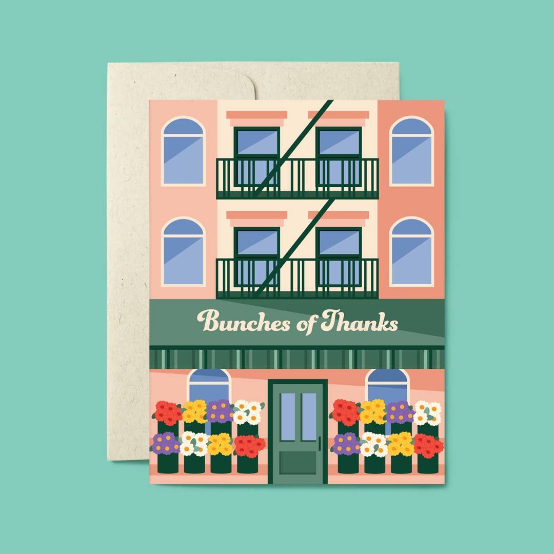 Bunches of Thanks Nyc Flower Shop Thank You Card