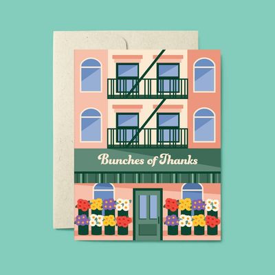 Bunches of Thanks Nyc Flower Shop Thank You Card