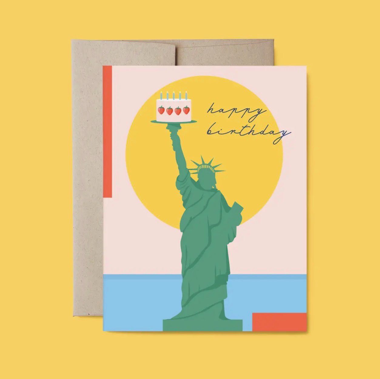 New York City Birthday Cake Card