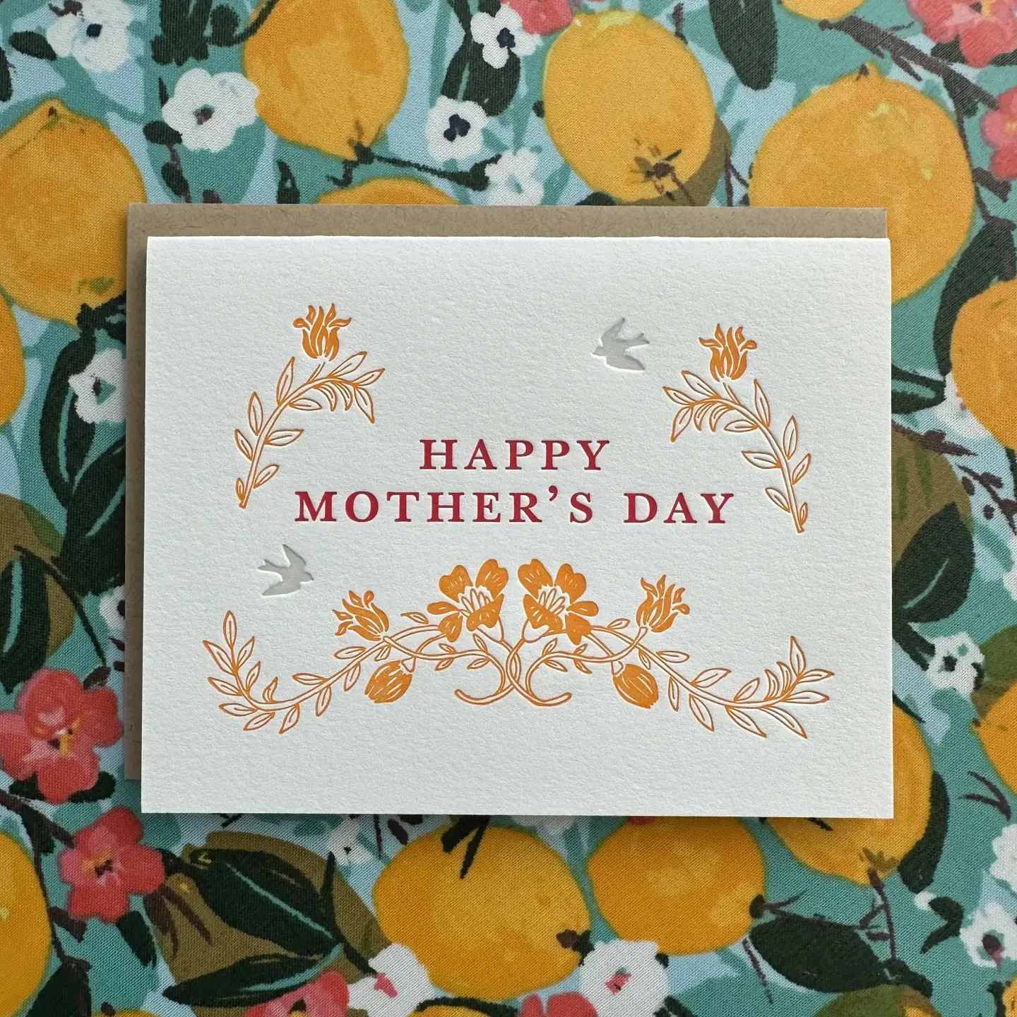 Mother's Day French Floral - Letterpress Card