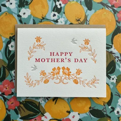 Mother's Day French Floral - Letterpress Card