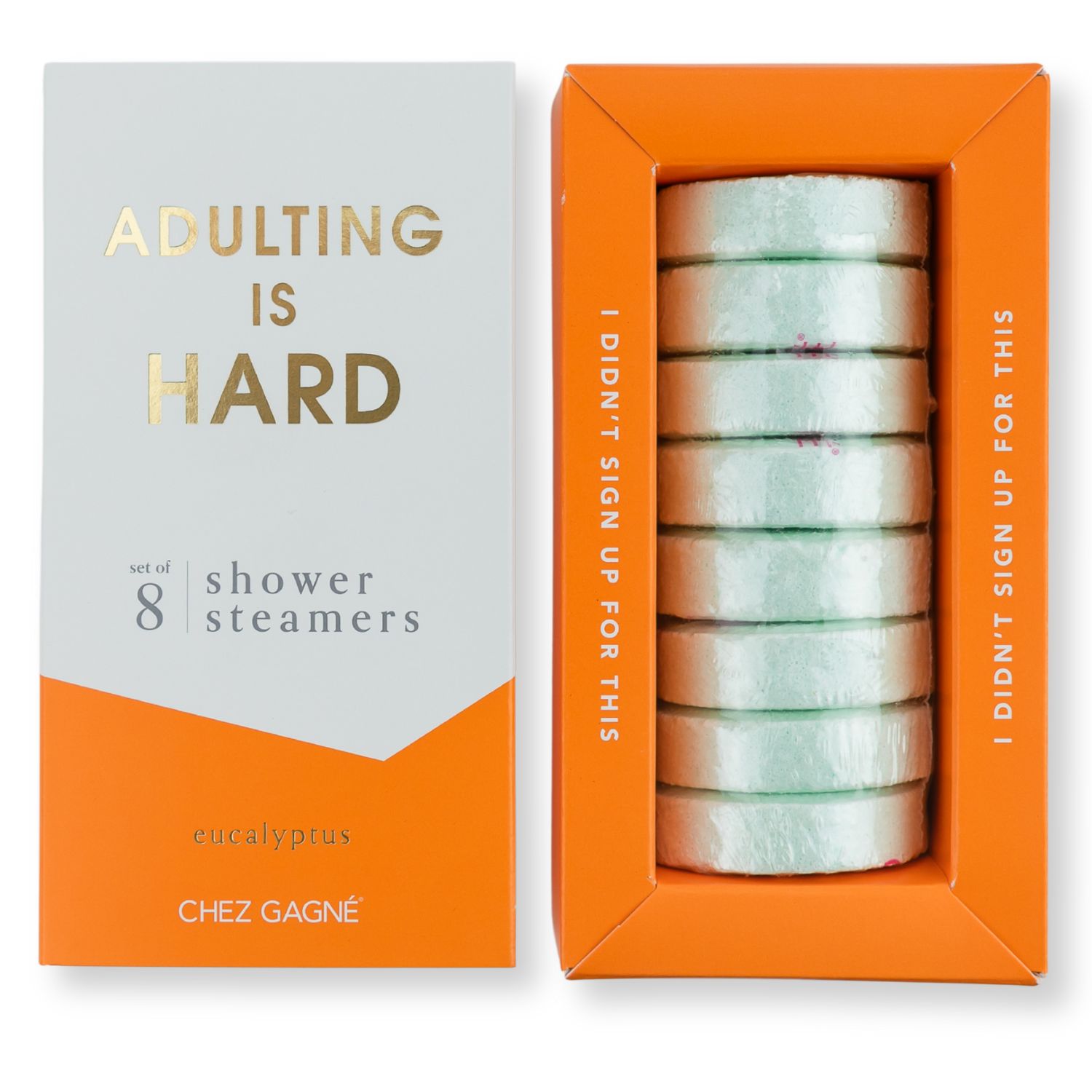 Adulting Is Hard - Aromatherapy Shower Steamers - Eucalyptus - Set of 8
