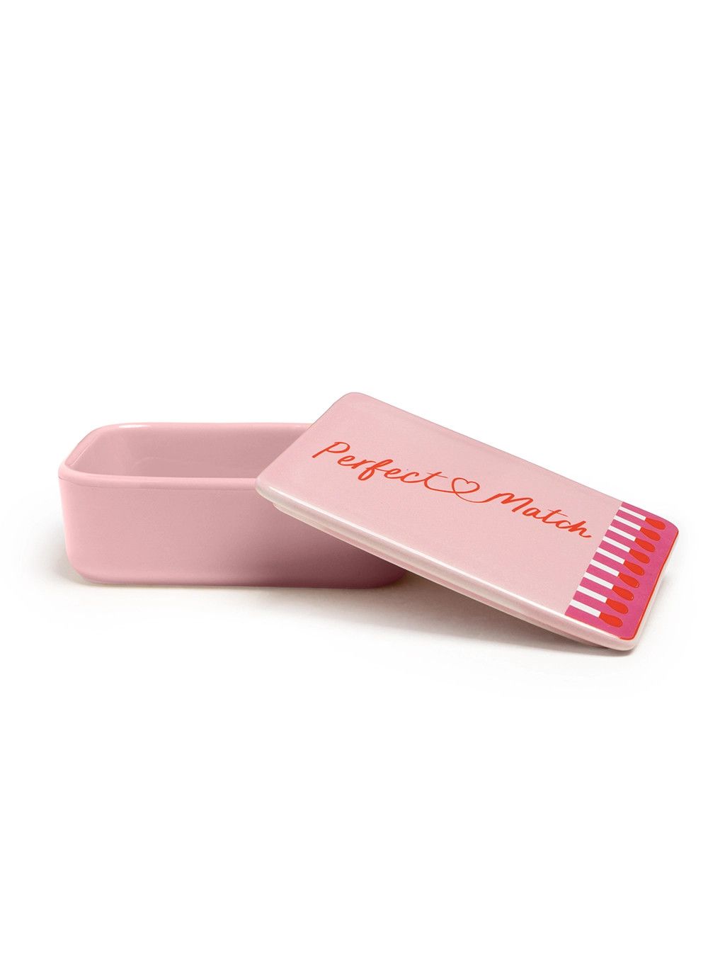 Perfect Match Pink Ceramic Stash Box w/ Lid