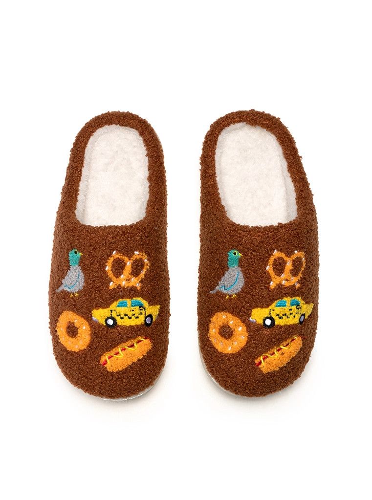 City Life Brown Slippers 