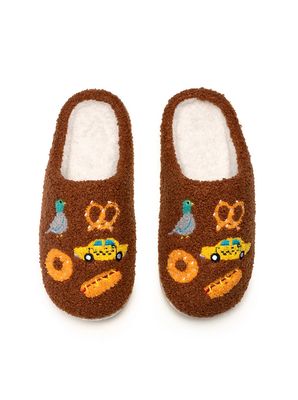 City Life Brown Slippers 